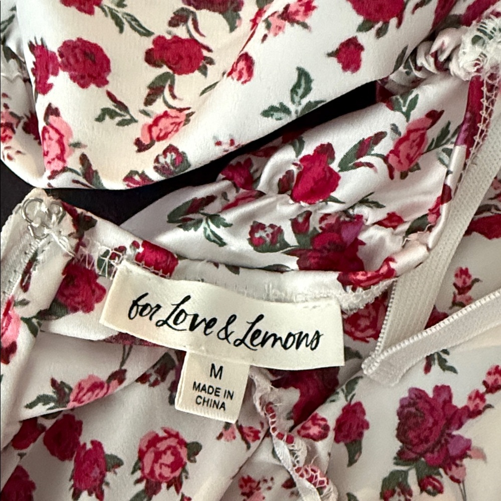 For Love & Lemons Floral Ruched Dress size medium - Picture 9 of 15